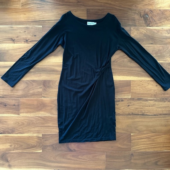 Florencia Arias black long sleeve twist dress size M - Picture 1 of 4
